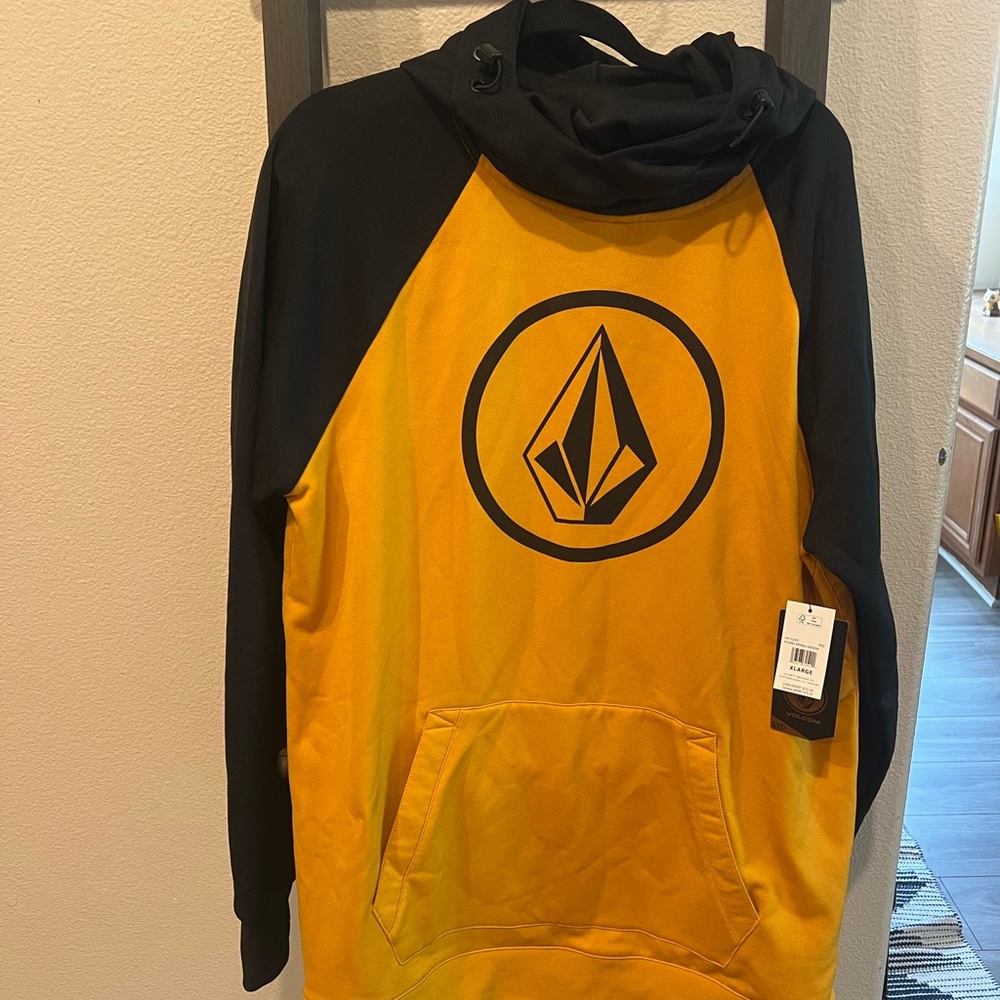 Volcom Bold Yellow and Black Hoodie